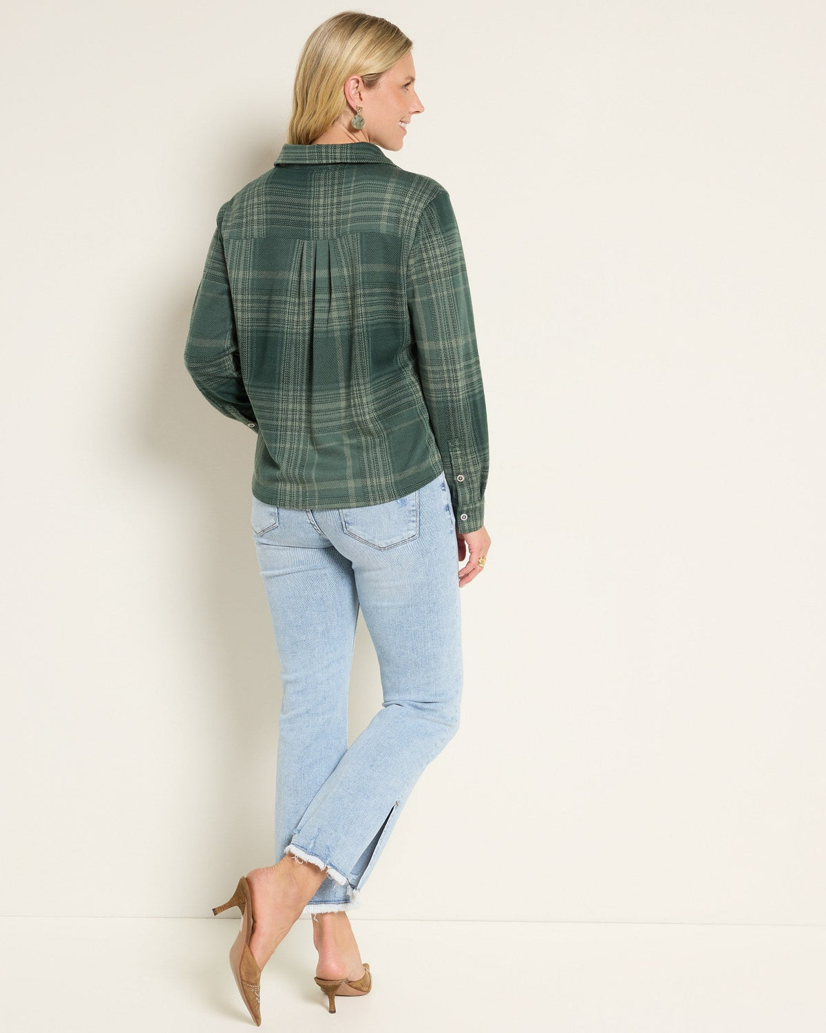 Pine Plaid $|& SEAS Amber Button Down Plaid - SOF Back