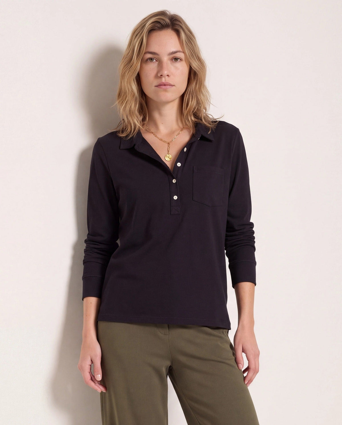 Black $|& SEAS Amber Button Down - VOF Front