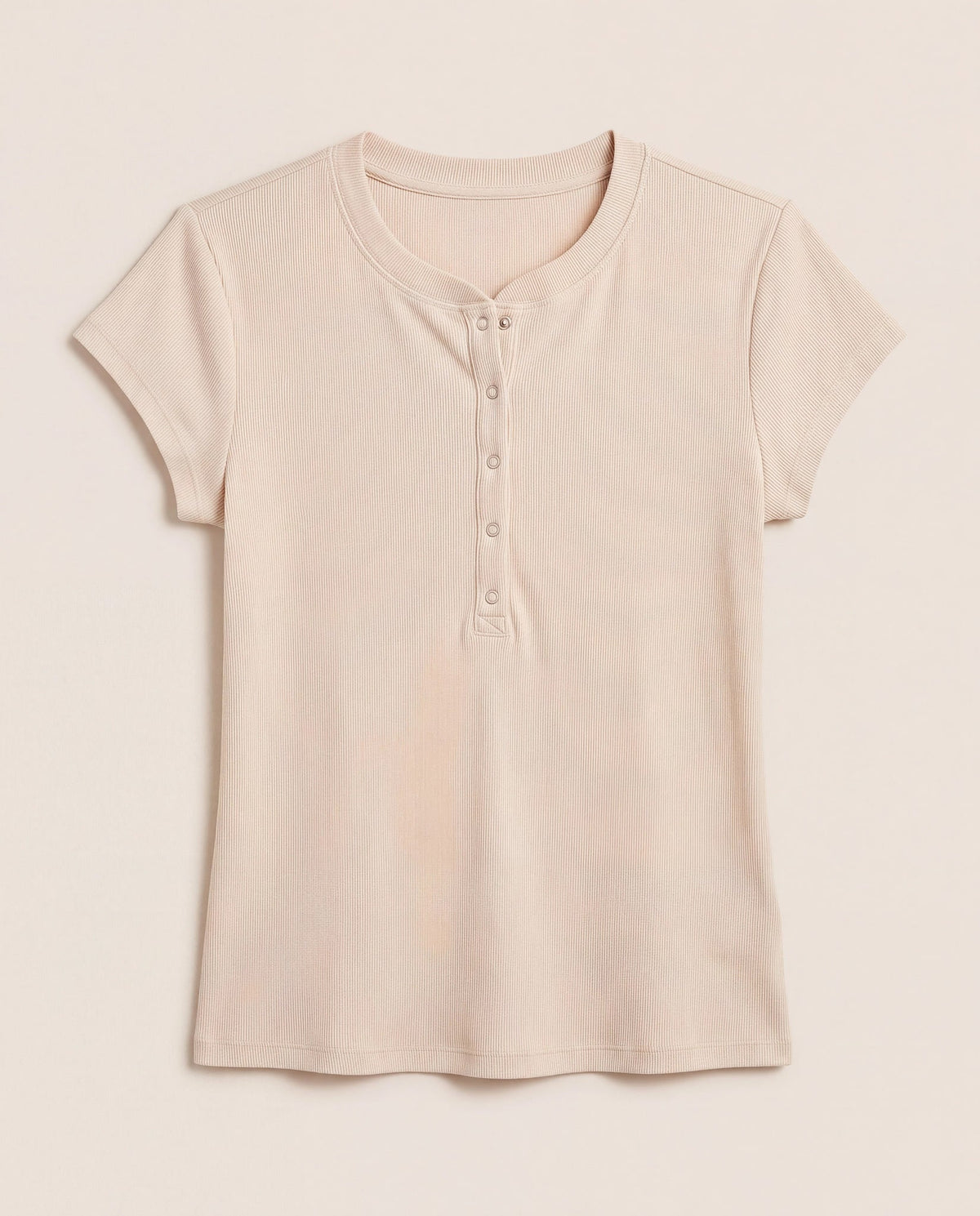 Cream $|& Herizon Jada Scoop Neck Henley - Hanger Detail