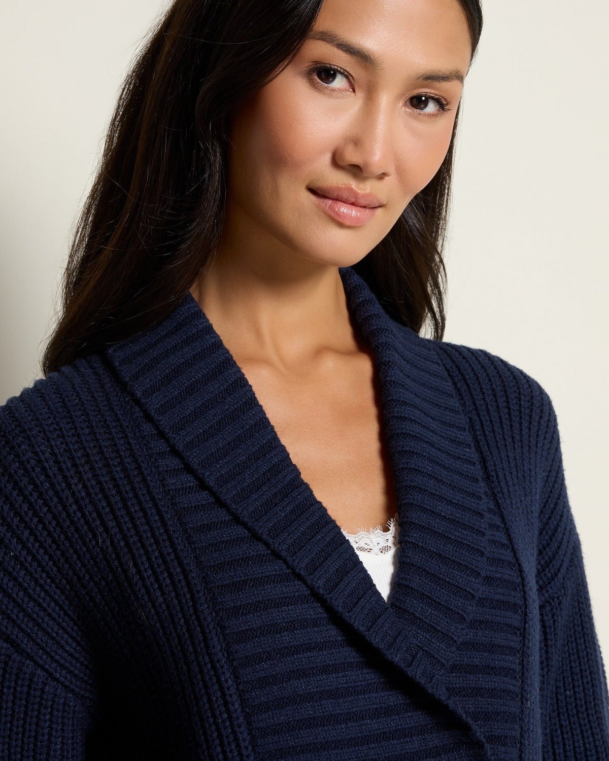 Storm Indigo $|& SEAS Kimmy Double Breasted Cardigan - SOF Full Front