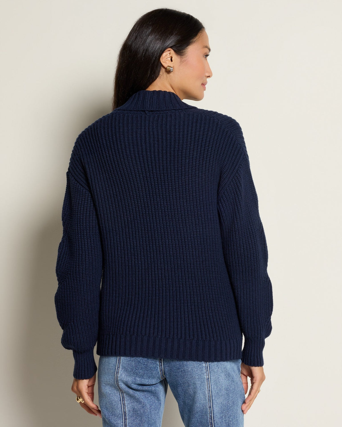 Storm Indigo $|& SEAS Kimmy Double Breasted Cardigan - SOF Back