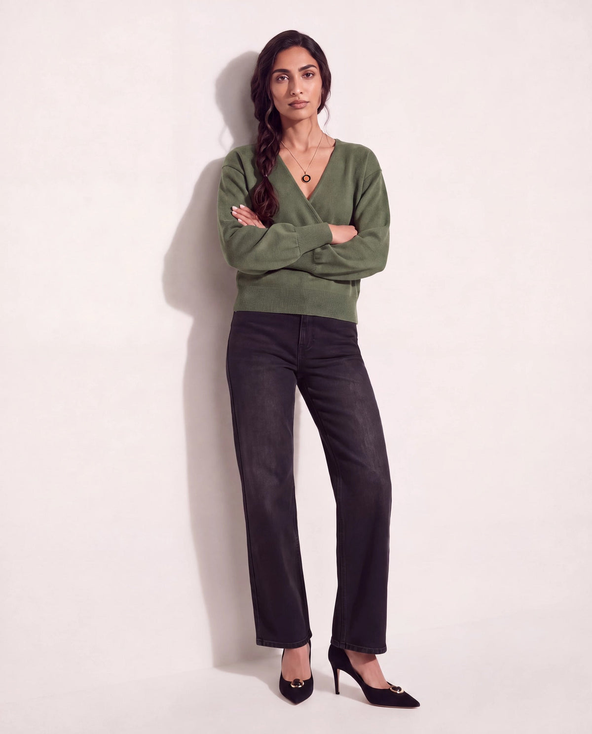 Thyme $|& SEAS Eloise Wrapped Sweater - VOF Front