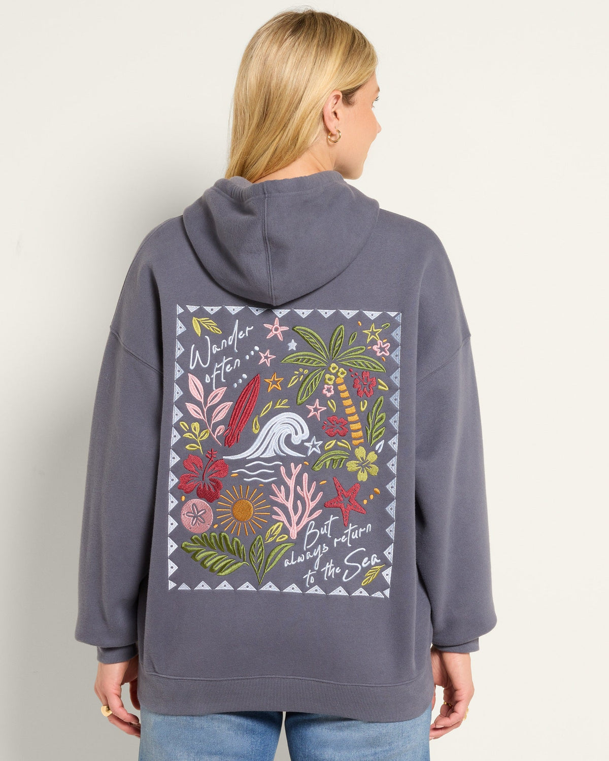 Indigo Haze $|& SEAS Ryder "Tide Tripper" Graphic Hoodie - SOF Back