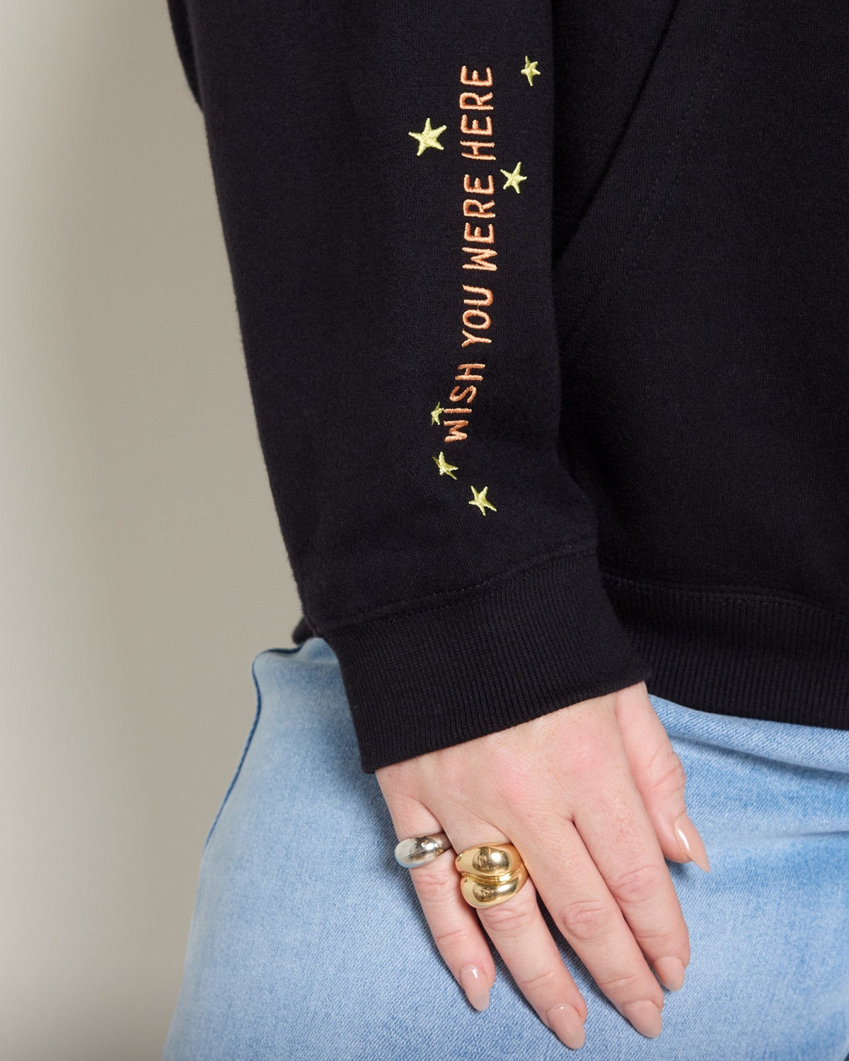 Black $|& SEAS Ryder "Greetings From Paradise" Graphic Hoodie - SOF Back