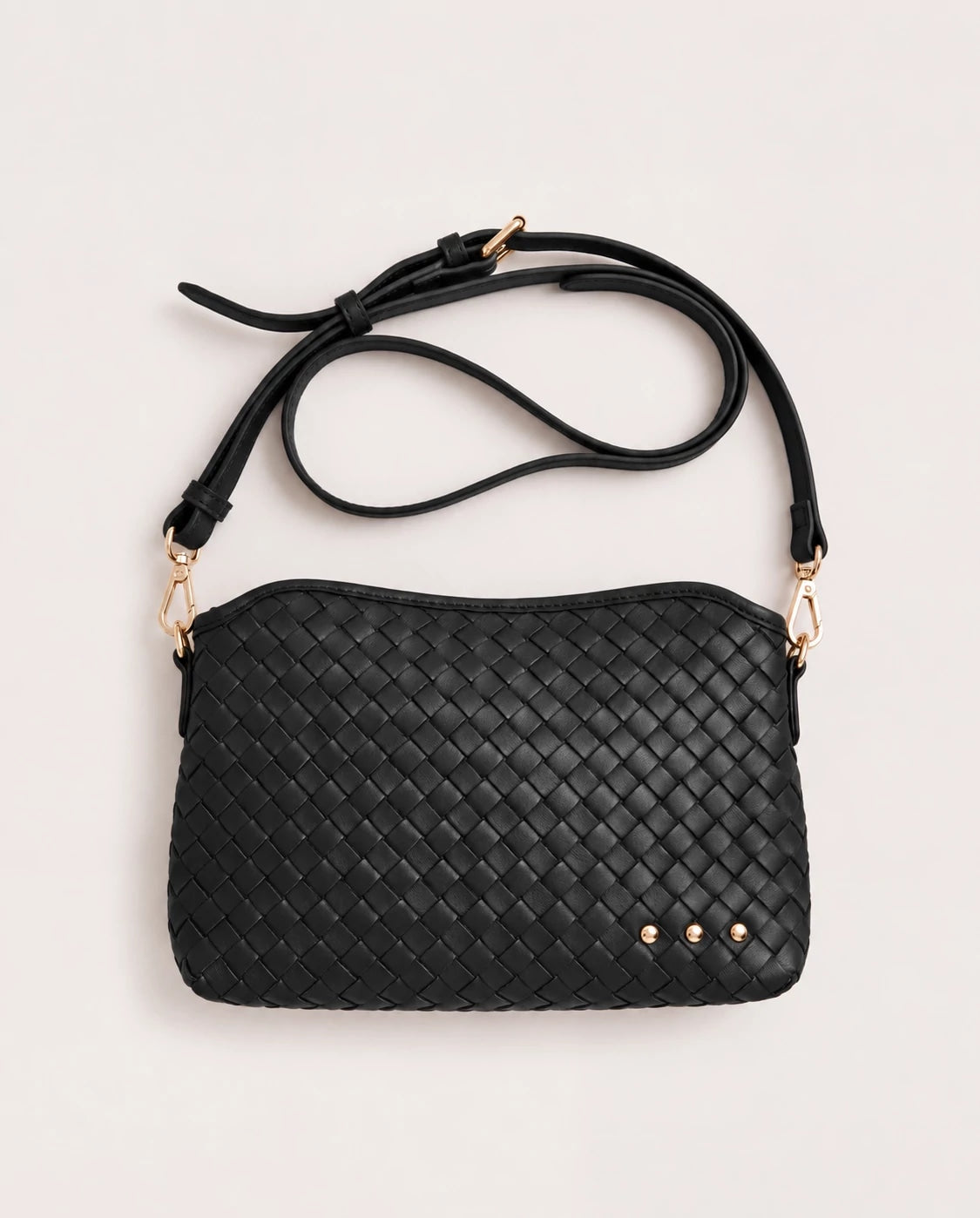 Black $|& Pretty Simple Jaime Woven Crossbody - Hanger Detail