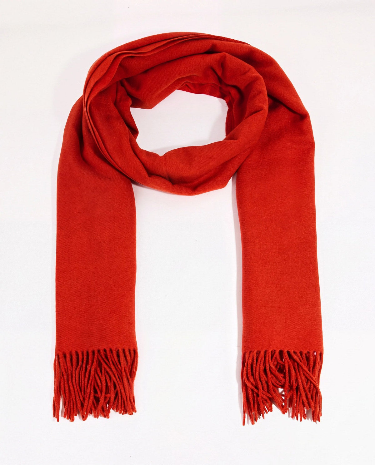 Red $|& Fame Accessories Solid Scarf - VOF Detail