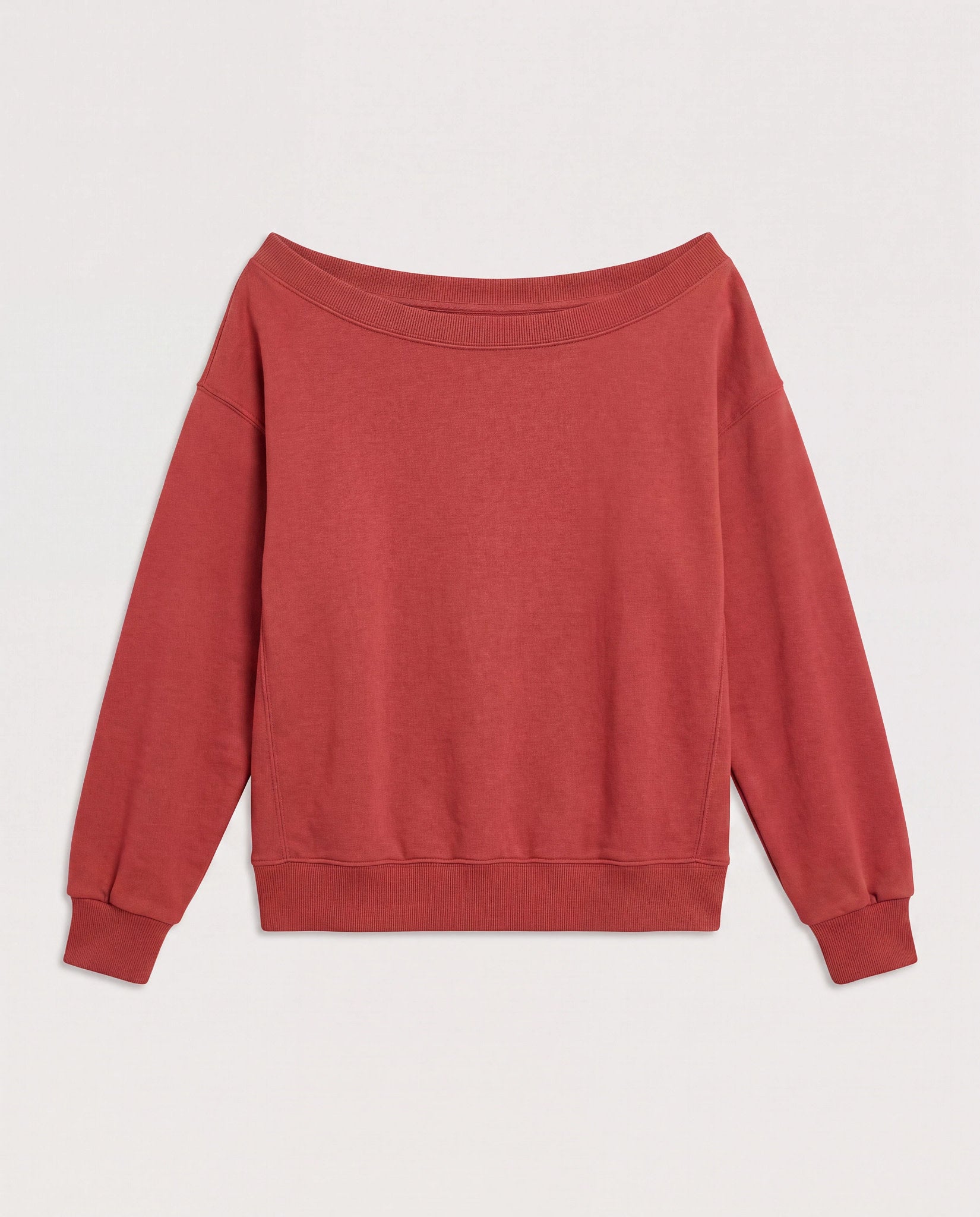 Rosewood $|& SEAS Brooksville One Shoulder Sweatshirt - Hanger Back