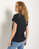 Black $|& SEAS SoCal Short Sleeved Top - SOF Back
