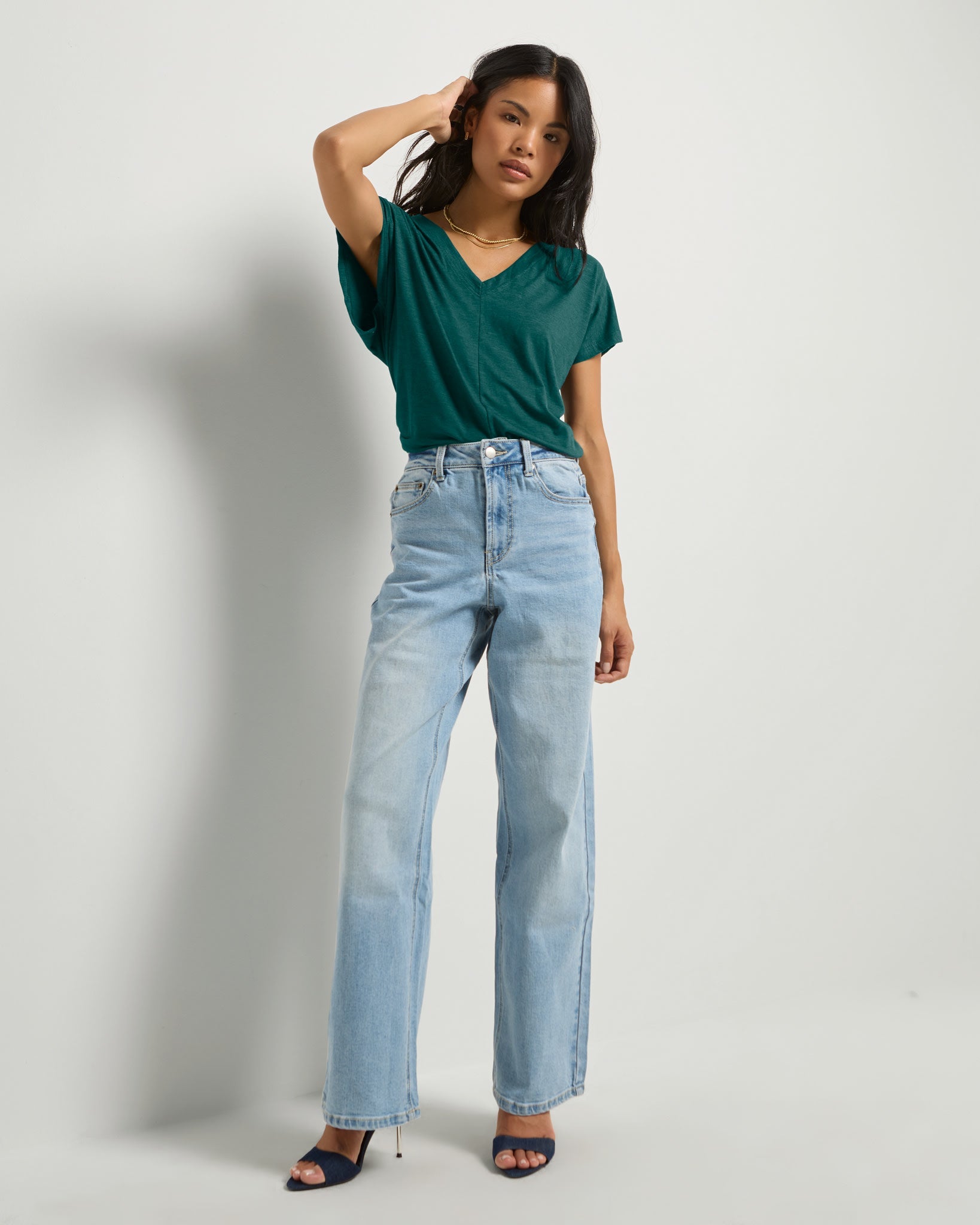 Women's Relaxed V-Neck Top - Dolman Sleeve, Made in USA – Seventy