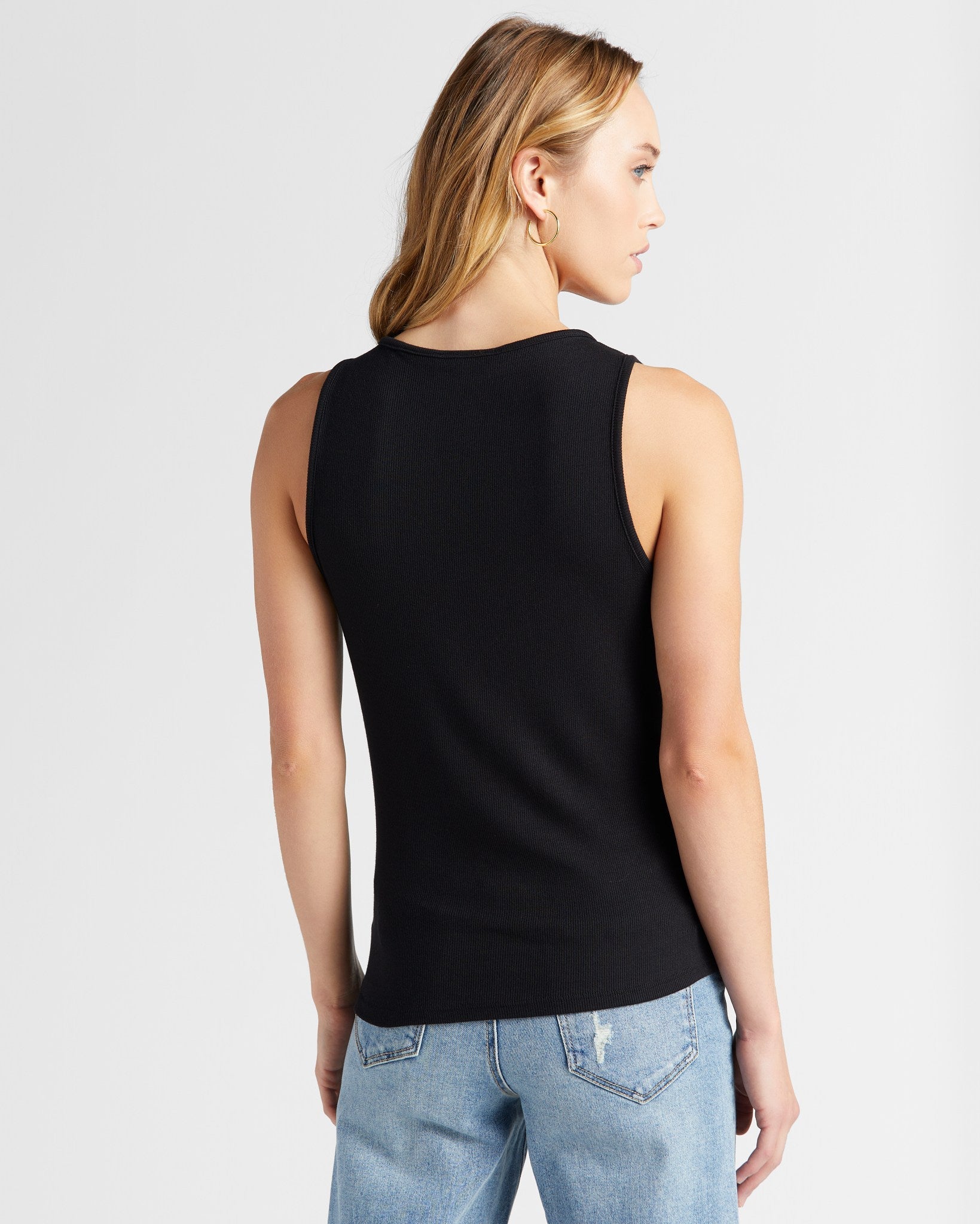 Slim Fit High Neck Ribbed Tank - So-Soft Modal Stretch – Seventy