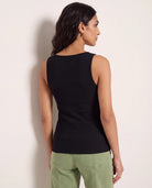 Black $|& SEAS Boat Neck Tank - SOF Side