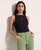 Black $|& SEAS Boat Neck Tank - SOF Front