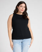 Black $|& SEAS Boat Neck Tank - SOF Front