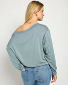 Goblin Blue $|& SEAS Brooksville One Shoulder Sweatshirt - SOF Full Front