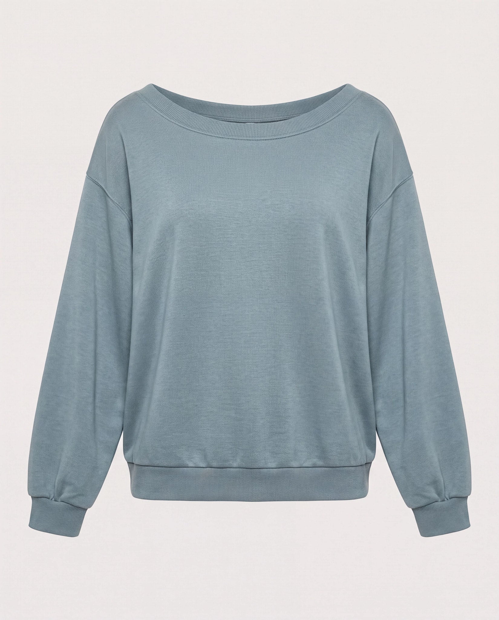 Goblin Blue $|& SEAS Brooksville One Shoulder Sweatshirt - Hanger Detail