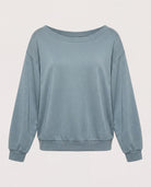 Goblin Blue $|& SEAS Brooksville One Shoulder Sweatshirt - Hanger Detail