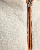 Ivory/Camel $|& SEAS Big Bear Quarter Zip - SOF Detail