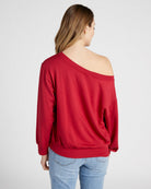 Chili Pepper $|& SEAS Brooksville One Shoulder Sweatshirt - SOF Back