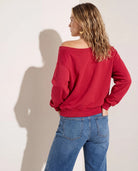Chili Pepper $|& SEAS Brooksville One Shoulder Sweatshirt
