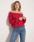 Chili Pepper $|& SEAS Brooksville One Shoulder Sweatshirt