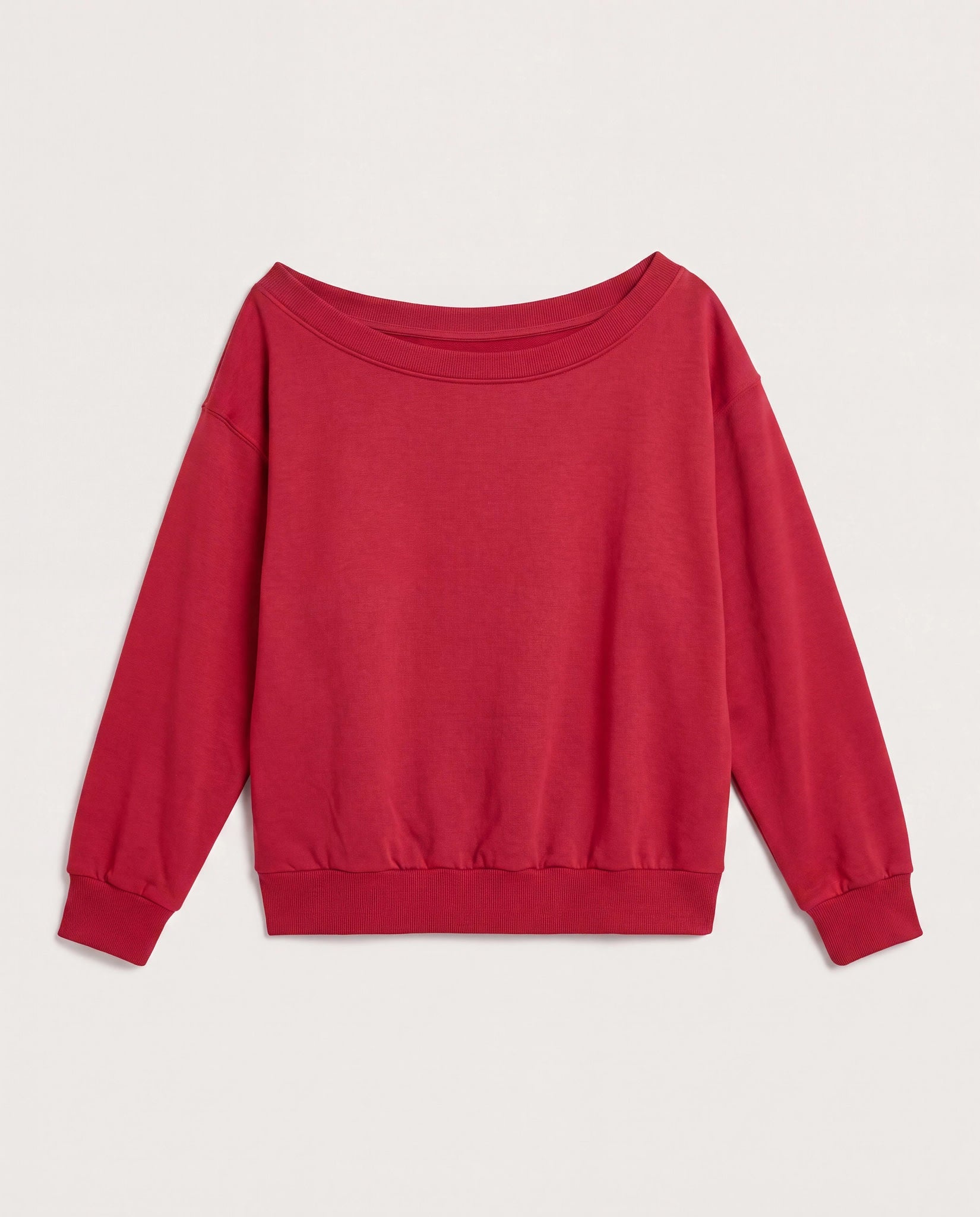Chili Pepper $|& SEAS Brooksville One Shoulder Sweatshirt - Hanger Detail