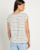 Natural/Nymph/Indin $|& SEAS Brentwood Boat Neck Stripe Top - SOF Back