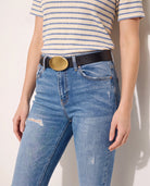Medium Wash $|& SEAS Jett Mid Rise Ankle Skinny Jeans - SOF Back