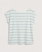 Natural/Nymph/Indin $|& SEAS Brentwood Boat Neck Stripe Top - Hanger Detail