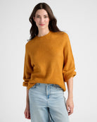 Mustard $|& SEAS Balloon Sleeve Crewneck Sweater - SOF Front