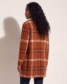 Rust $|& OneWorld Plaid Sweater Coatigan - SOF Side