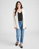Cream $|& SEAS Laguna Hooded Cardigan - SOF Full Front
