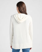 Cream $|& SEAS Laguna Hooded Cardigan - SOF Back
