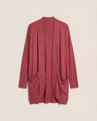 Heather Cabernet $|& SEAS Cocoon Cardigan - Hanger Detail