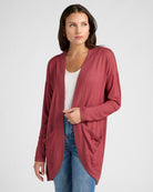 Heather Cabernet $|& SEAS Cocoon Cardigan - SOF Front