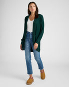 Hunter Green $|& SEAS Cocoon Cardigan - SOF Full Front