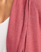 Heather Cabernet $|& SEAS Over The Falls Cardigan - SOF Detail