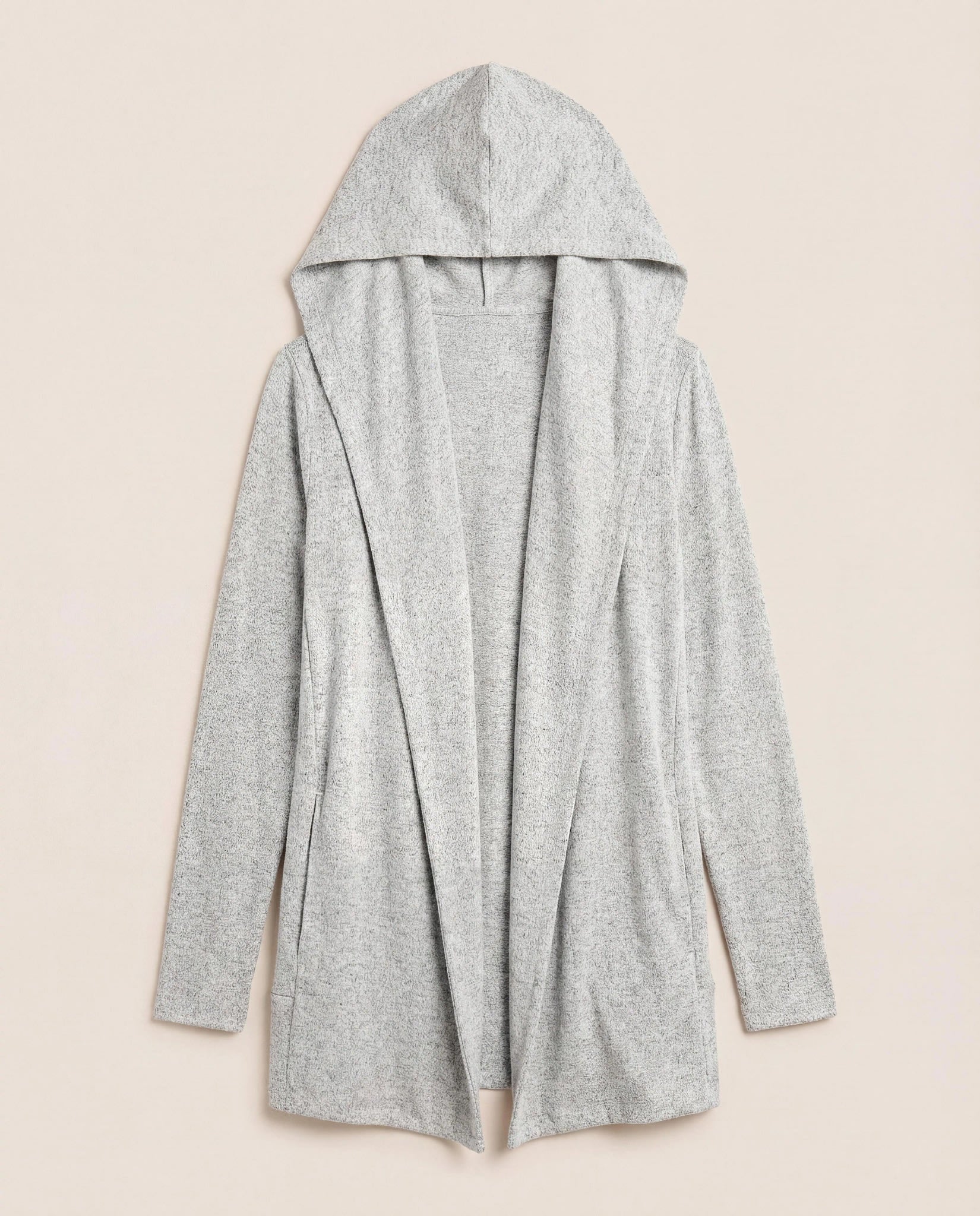 Heather Grey $|& SEAS Over The Falls Cardigan - Hanger Detail