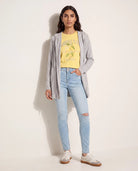 Heather Grey $|& SEAS Over The Falls Cardigan - SOF Back