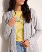 Heather Grey $|& SEAS Over The Falls Cardigan - SOF Back