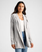 Heather Grey $|& SEAS Over The Falls Cardigan - SOF Front