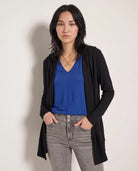 Black $|& SEAS Over The Falls Cardigan - SOF Front