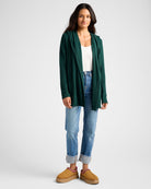 Hunter Green $|& SEAS Over The Falls Cardigan - SOF Full Front