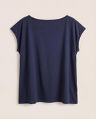 Navy $|& SEAS Brentwood Boat Neck Top - Hanger Detail