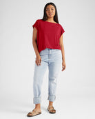 Chili Pepper $|& SEAS Brentwood Boat Neck Top - UGC On Fig