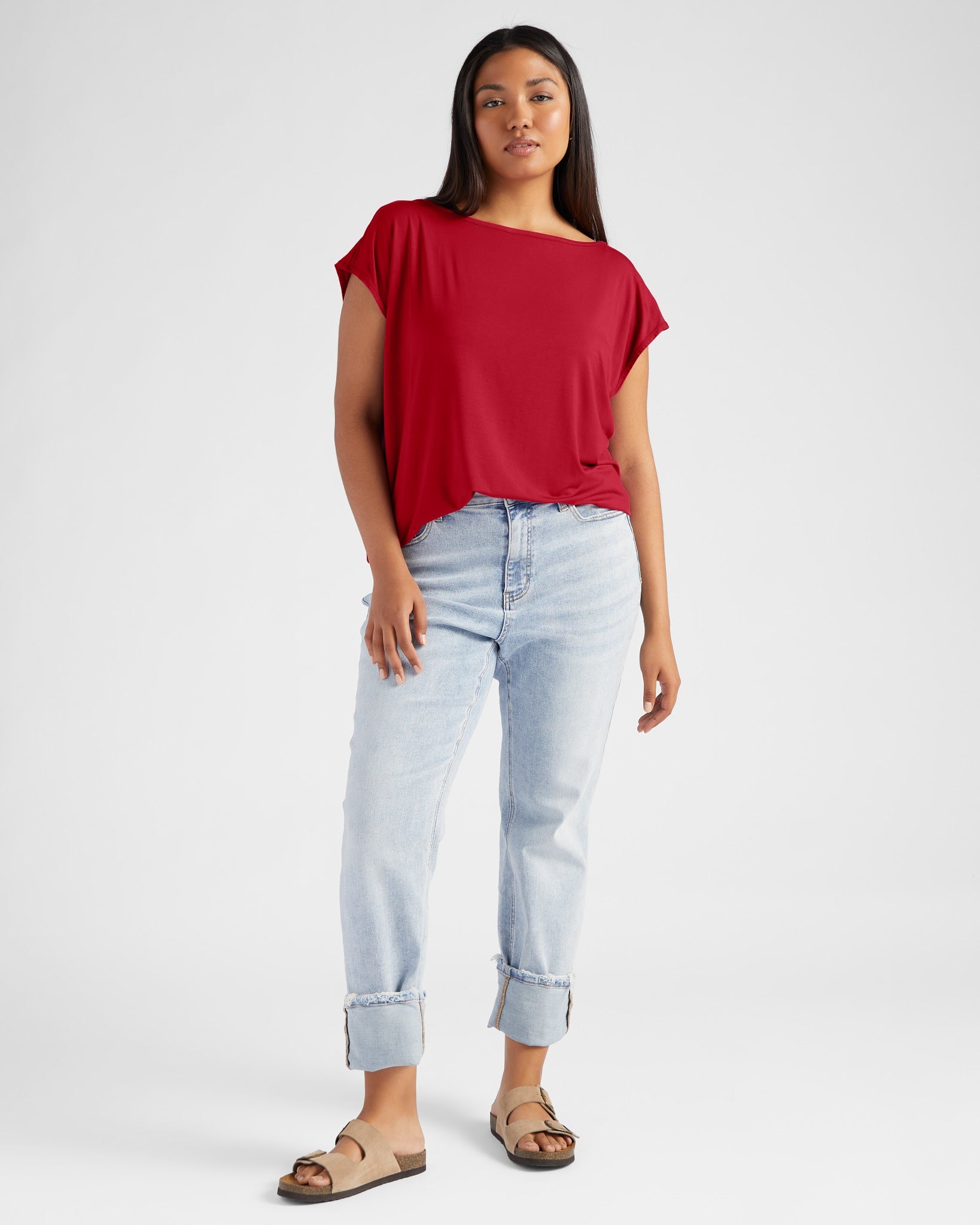 Chili Pepper $|& SEAS Brentwood Boat Neck Top - UGC On Fig