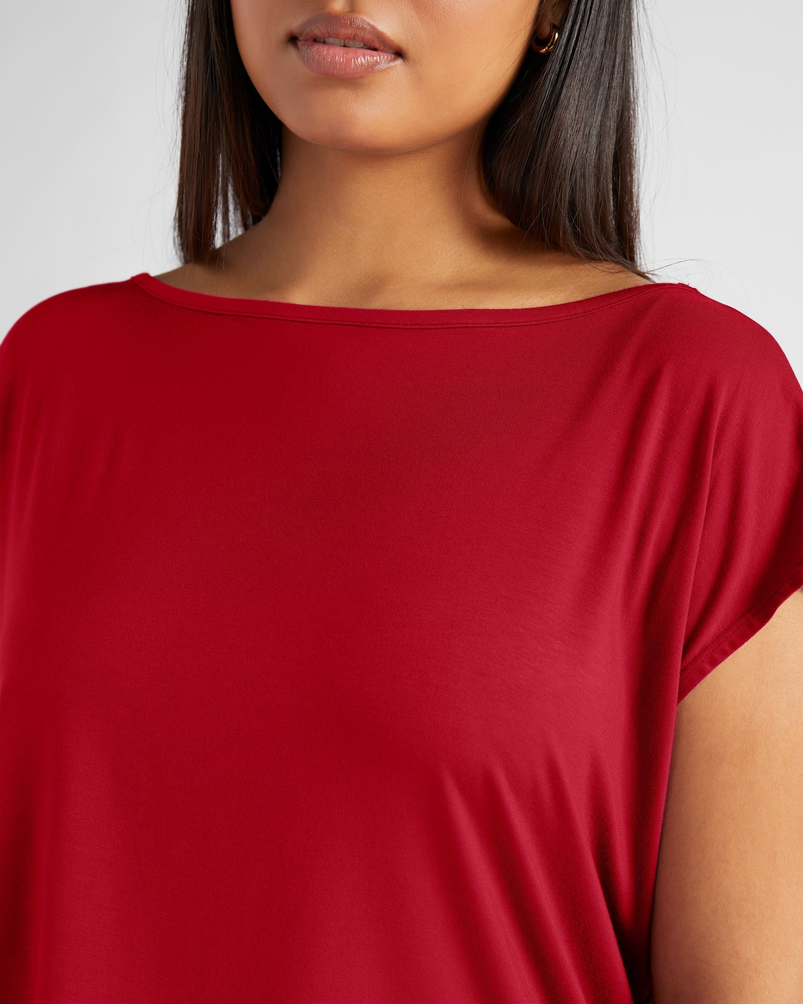 Chili Pepper $|& SEAS Brentwood Boat Neck Top - SOF Full Front