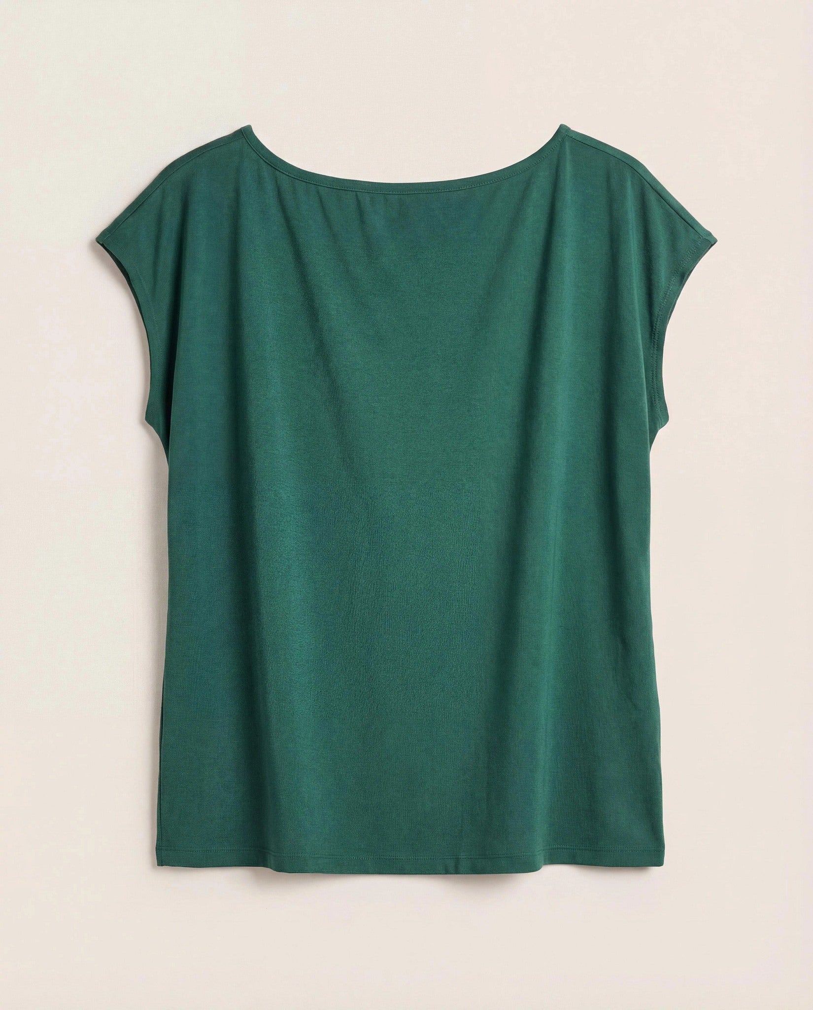 Hunter Green $|& SEAS Brentwood Boat Neck Top - Hanger Detail