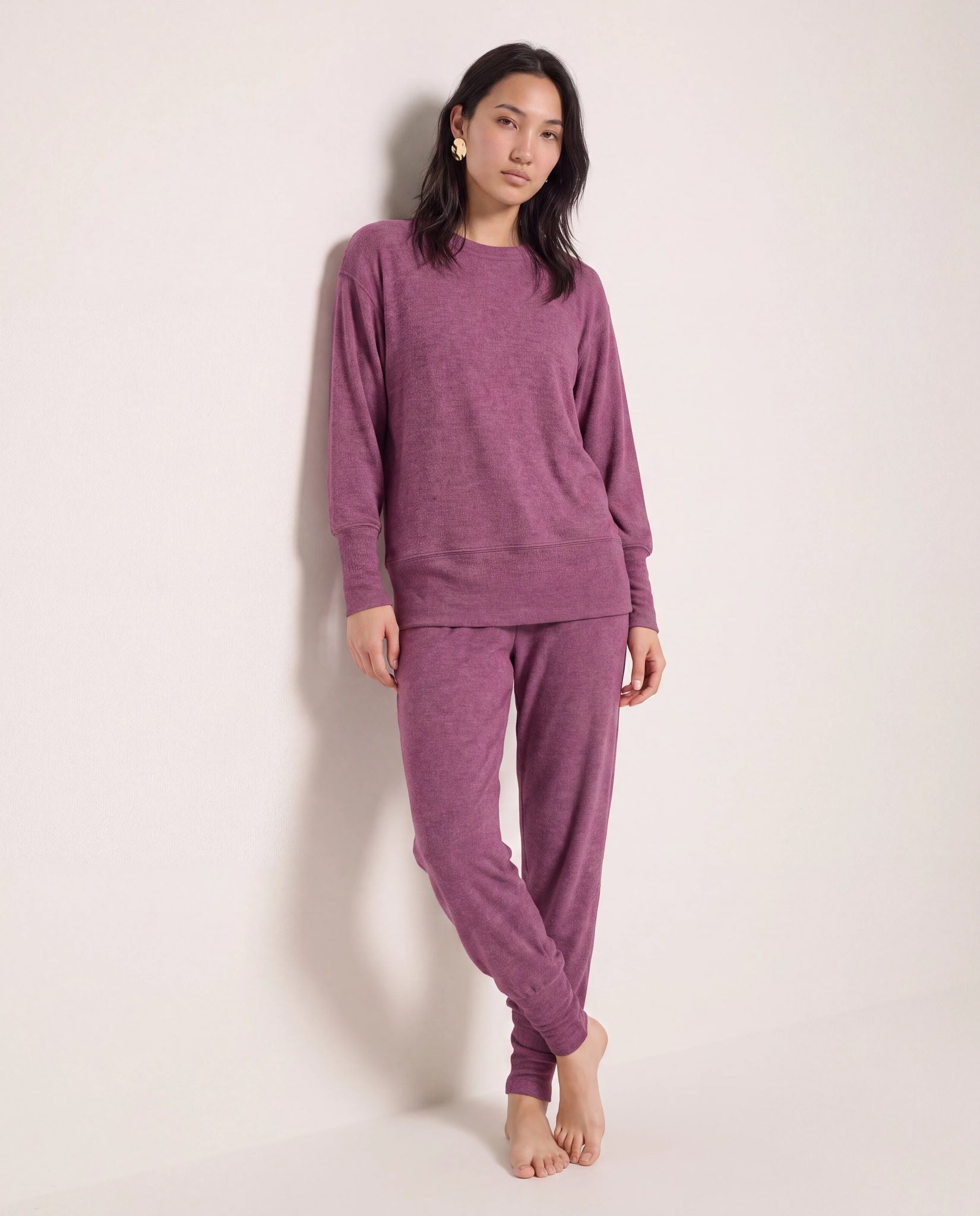 Vintage Plum $|& SEAS Dreamy Hacci Pullover - UGC On Fig