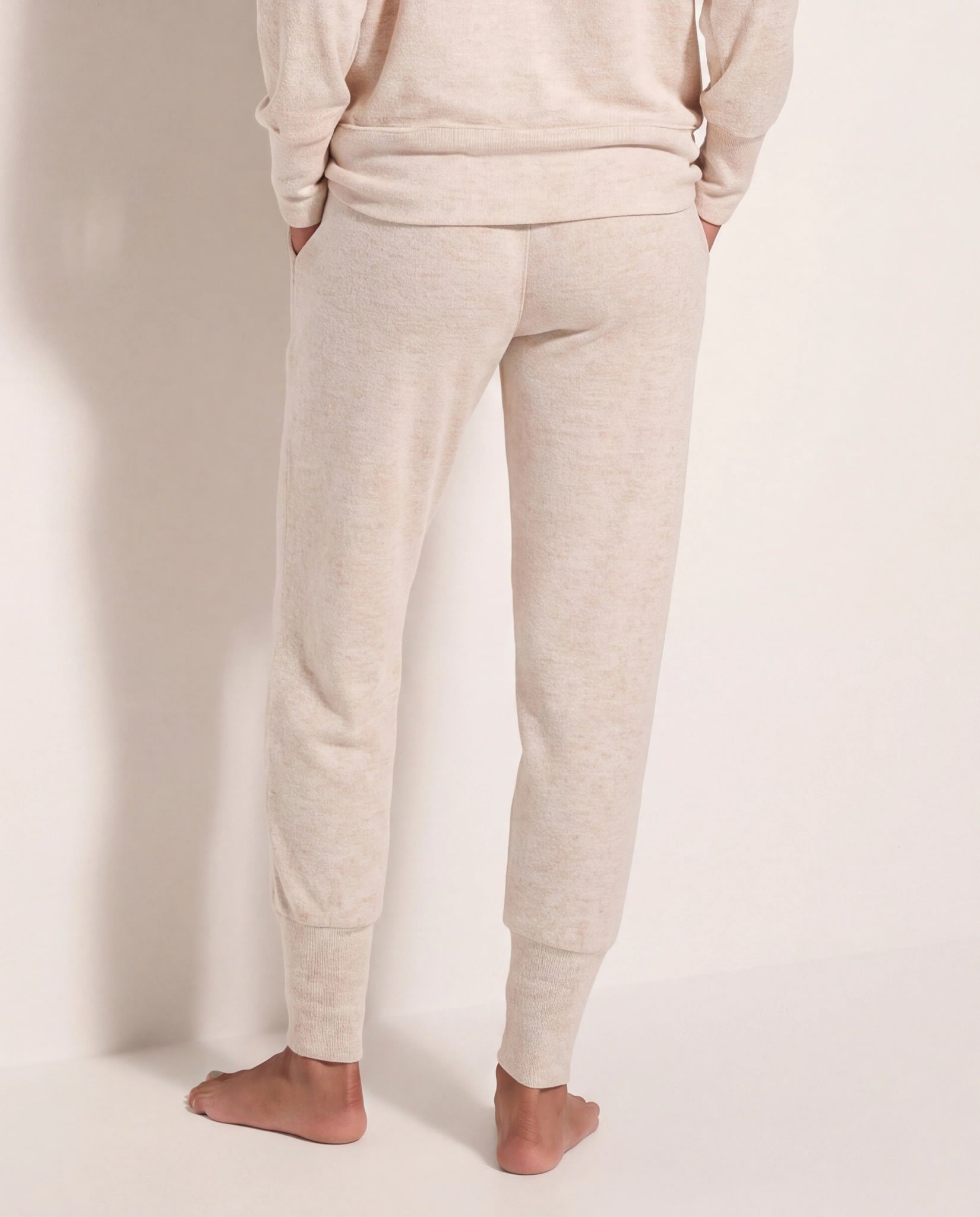 Oatmeal $|& SEAS Dreamy Hacci Lounge Jogger - SOF Back