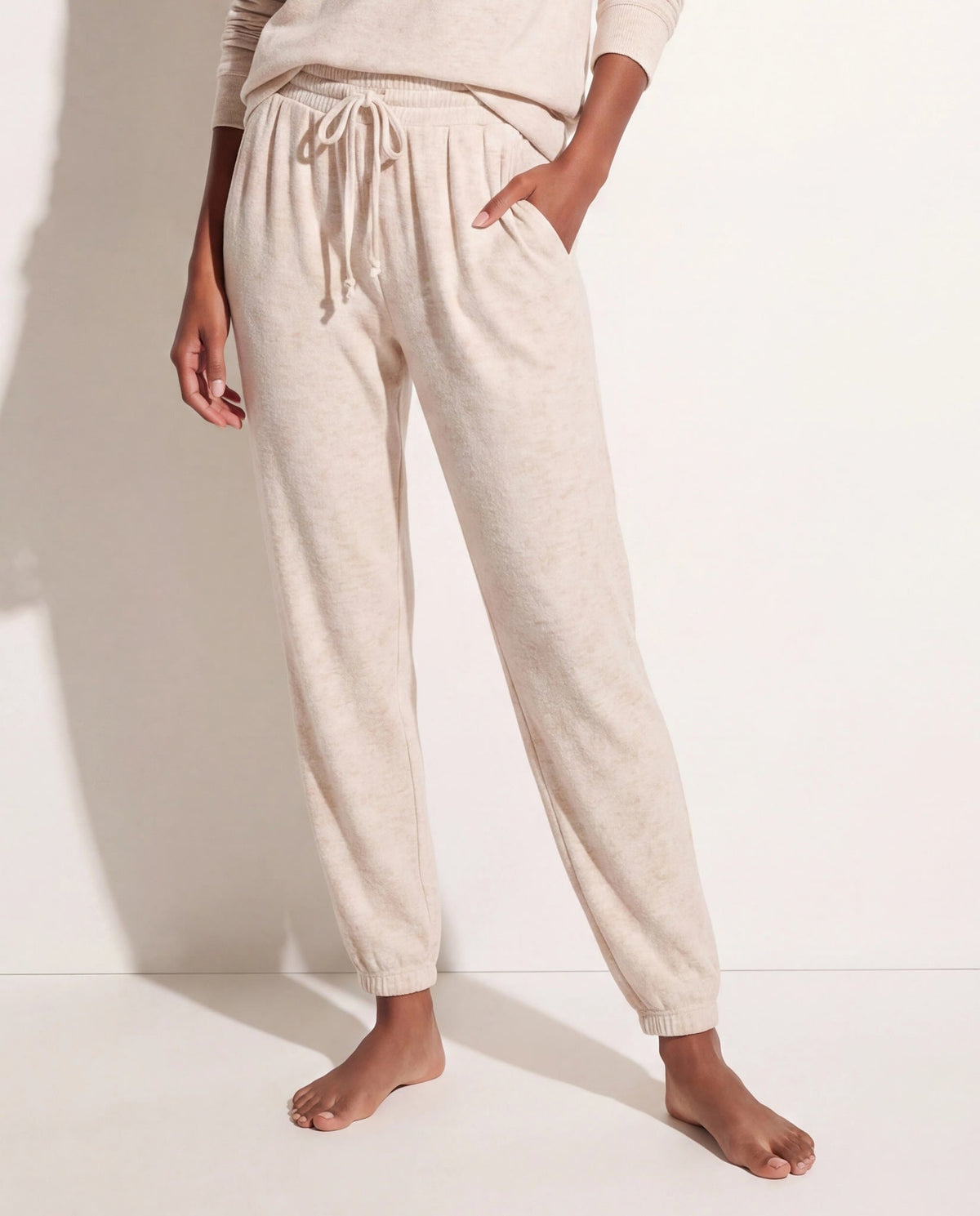 Oatmeal $|& SEAS Dreamy Hacci Lounge Jogger - SOF Front
